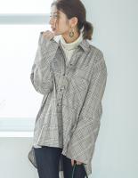 ワイドスリーブチェックシャツ