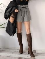 グレンチェックフレアショートパンツ