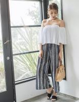 ショート丈2WAYオフショルダートップス