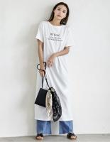 オーガニックコットンロゴTシャツワンピース