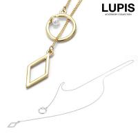 【完売品】ジオメトリックパールラリアットネックレス