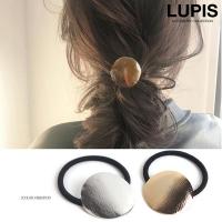 シンプルサークルメタルプレートヘアゴム