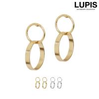 プチダブルリングピアス