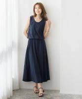 ブラウジングノースリロングワンピース