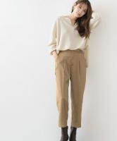 サテンテーパードパンツ