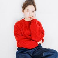 ≪村田倫子Select≫シンプルクロップドニット(全3色)[2428C]
