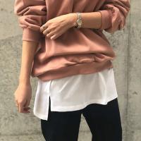 ポイントレイヤードTシャツ(全2色)[697J]