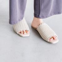 メッシュ編みフラットサンダル(全3色)[364I]