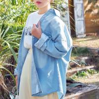 vintage like denim shirt[4566C]