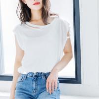 cutting neck sleeveless[4002C]