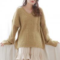 thick rib v neck knit[5234C]