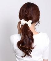 オーガンジーミックスリボンヘアゴム
