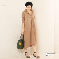 ≪店内全品P5倍!!18日(木)朝11:59まで≫長袖ボリュームシャツワンピース [E1921]