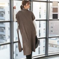 ≪SALE!!≫ボトルネックロングニットベスト [C4222]