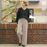 起毛ストレートワイドパンツ [M2706]