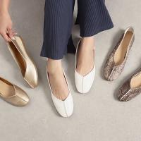 ≪シューズ全品送料無料！4/5(月)朝11:59まで≫センターステッチフラットパンプス [I2057]