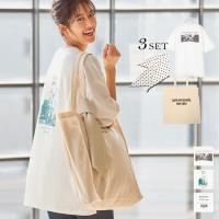[ 3点セット ]ビッグT+キャンバスBag+スカーフ [C4598]