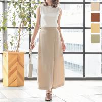 ラップ風ロングスカート [M2948]