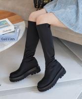 ストレッチロングチャンキーロングブーツ [I2471]