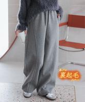 裏ファーボンディングダイバーバレルレッグカーブパンツ [M4155]