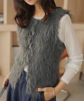 フェザークルーネックベスト [N1211]