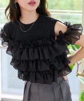 マルチウェイフリルビスチェドッキングTシャツ [C7622]