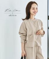 [ 田中亜希子さんコラボ ]選べるサイズ 多ボタンジャージーカーディガン [C7505]