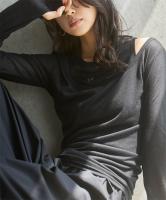 2点SETアメスリタンク×深Uネックシアートップスアンサンブル [C7664]