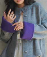 袖バイカラーニットジャケット [N1207]