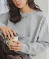 スウェットライクニットトップス [N1210]
