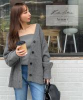 [ 岡部あゆみさんコラボ ] ローゲージニットカーディガン [N1203]