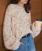 カラフルネップニットトップス [N1246]