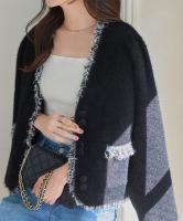 フリンジデザインシャギーニットジャケット [N1253]