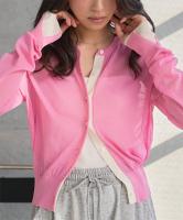 バイカラーシアーニットカーディガン [C7757]