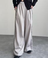 ダブルウエストストライプワイドパンツ [M4359]