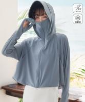 [ UVカット＆接触冷感 ] 取り外しサンバイザー付きパーカー [C7966]