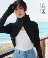 [ UVカット＆接触冷感 ] M L 首まで隠れる日避けボレロ [C7938]