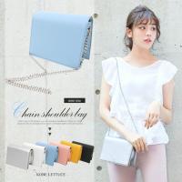 ショルダーチェーンが上品な女性らしさをアピール☆持ち歩きやすいコンパクトサイズ！ミニショルダーバッグ[B1080]