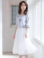 シフォンプリーツスカート